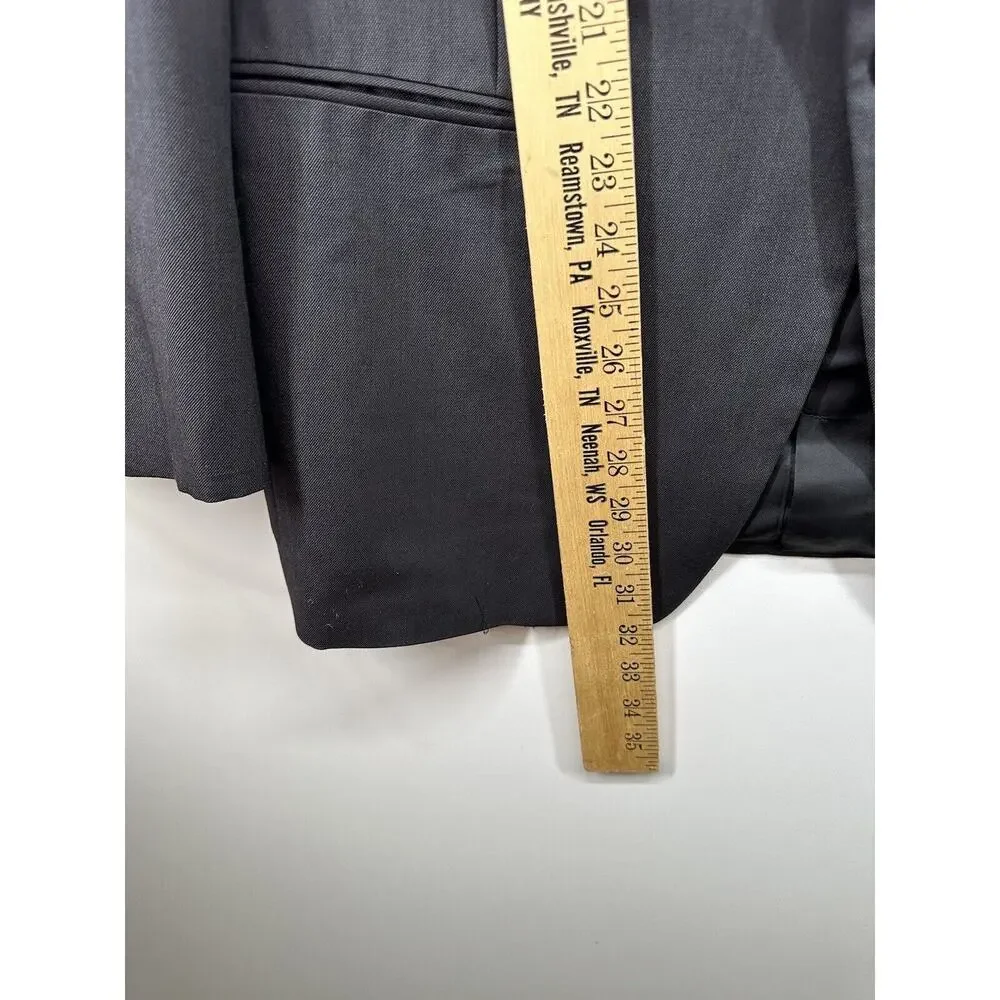 Ermenegildo Zegna Bashford Tuxedo Blazer Mens 56 Wool Silk 1 Button Jacket Black